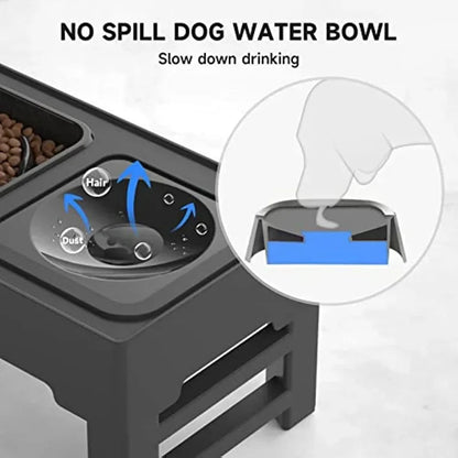 Adjustable Elevated Dog Bowl Feeder