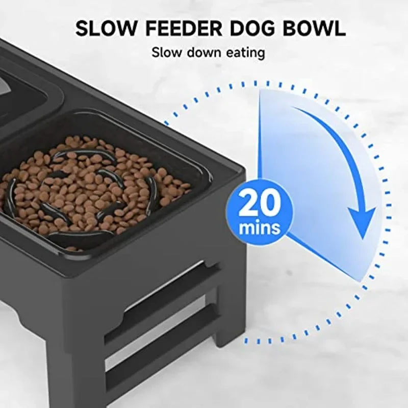Adjustable Elevated Dog Bowl Feeder