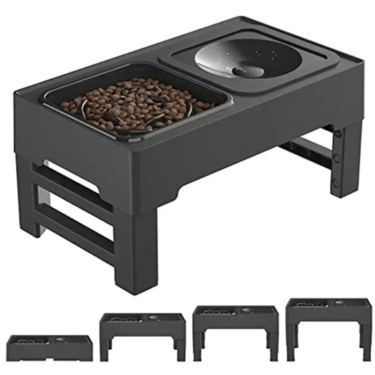 Adjustable Elevated Dog Bowl Feeder