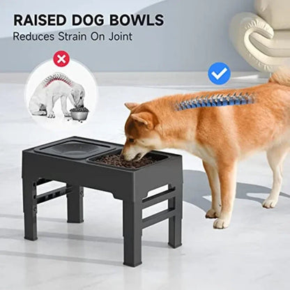 Adjustable Elevated Dog Bowl Feeder