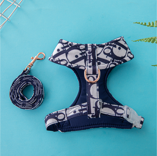 Monogram Dog Harness and Leash Set